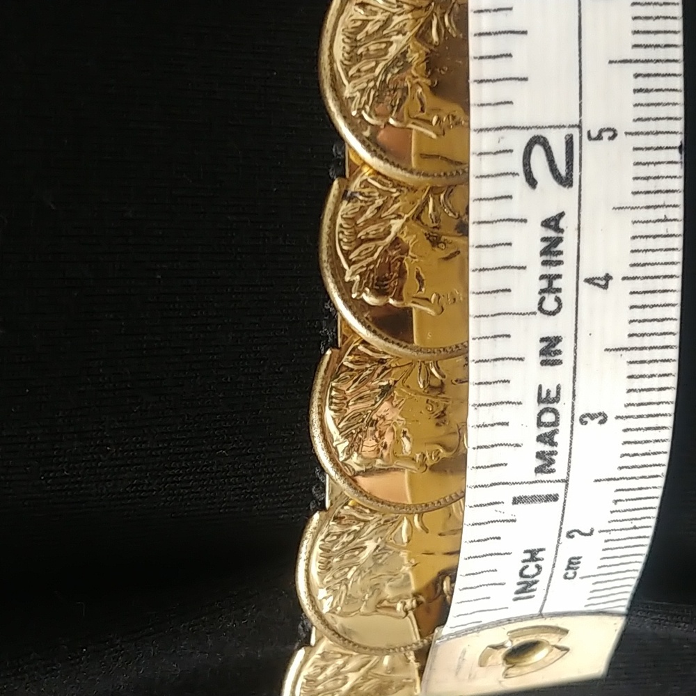 Vintage Faux Gold Coins Boho Women's Belt - Picture 9 of 12